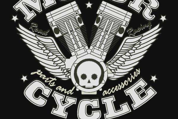 经典摩托车裁片印花服装 复古风格骑行装备