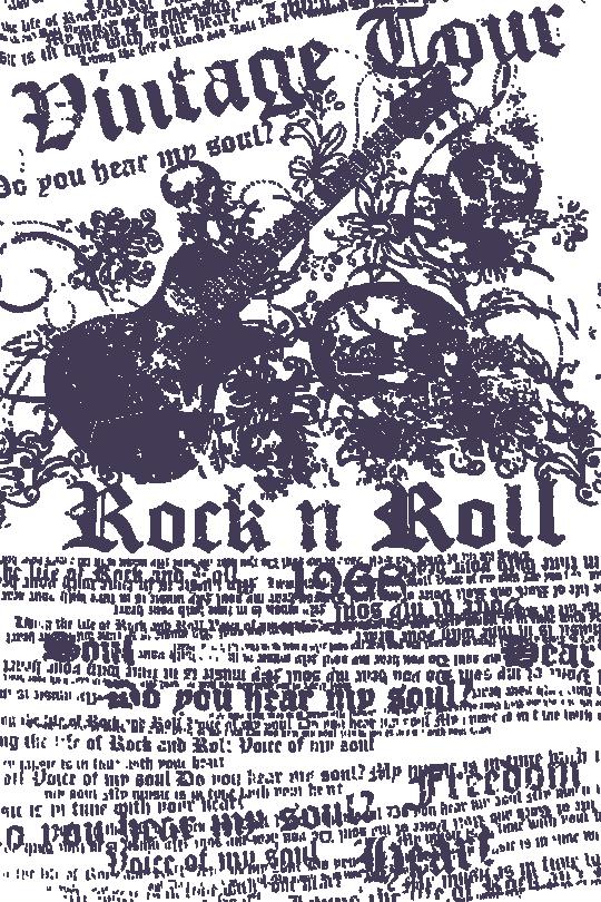 经典复古风格裁片印花服装:摇滚精神的完美展现