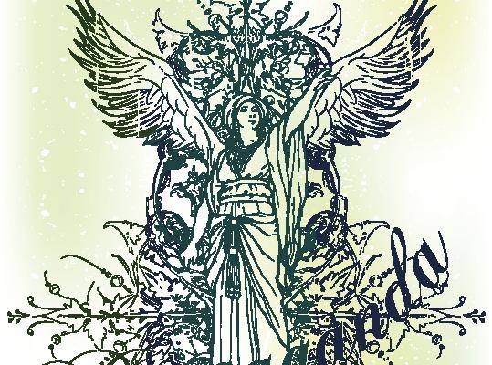 复古天使裁片印花服装,展现古典优雅与神秘魅力