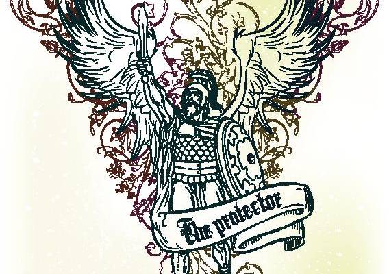 中世纪骑士主题裁片印花服装印花设计