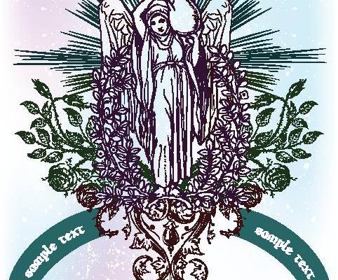 复古宗教风格裁片印花服装印花设计