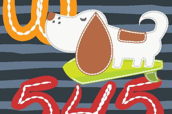 创意卡通狗裁片印花服装印花设计