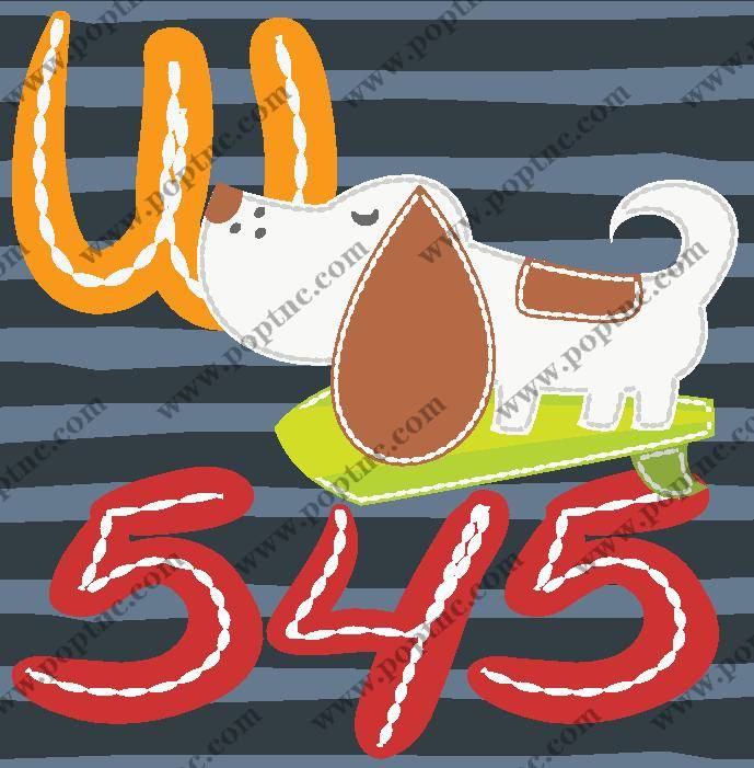 创意卡通狗裁片印花服装印花设计