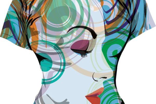 抽象艺术风格裁片印花服装,展现个性魅力的时尚选择