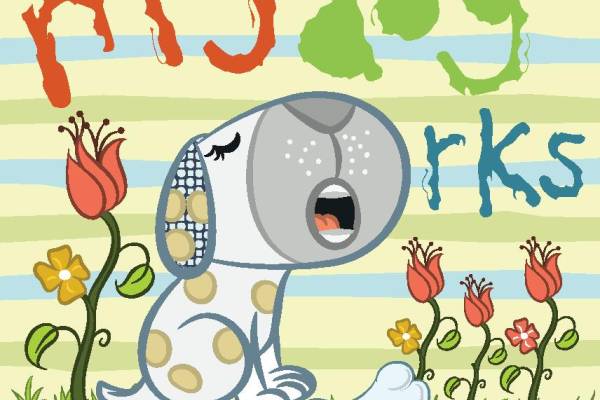 可爱卡通斑点狗裁片印花服装印花设计