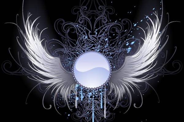 梦幻天使翅膀裁片印花服装 独特设计服装印花图案