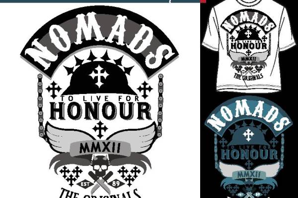 独特设计裁片印花服装：'To Live For Honour'主题服装印花