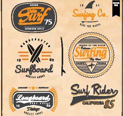 复古冲浪风格裁片印花服装,展现经典海洋文化