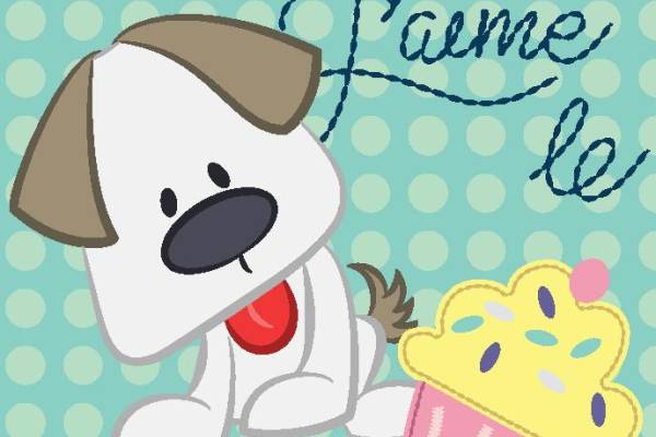 可爱卡通狗裁片印花服装 时尚潮流宠物元素服装印花