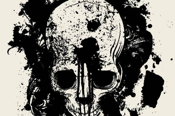 骷髅头艺术风格裁片印花服装印花设计