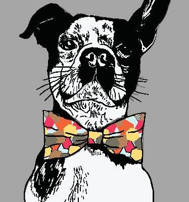 时尚狗狗图案裁片印花服装印花设计