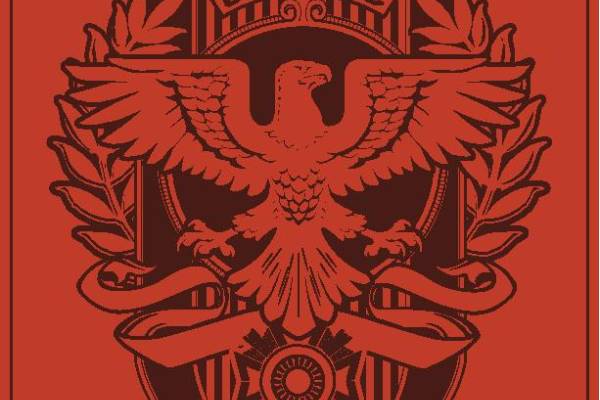 复古风格鹰徽裁片印花服装印花设计