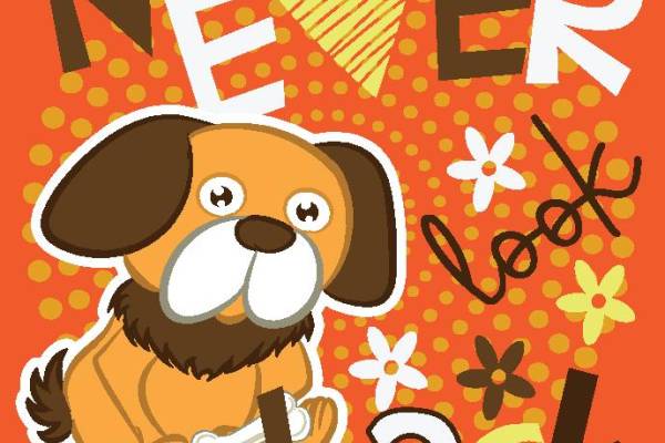 时尚可爱卡通狗裁片印花服装印花设计