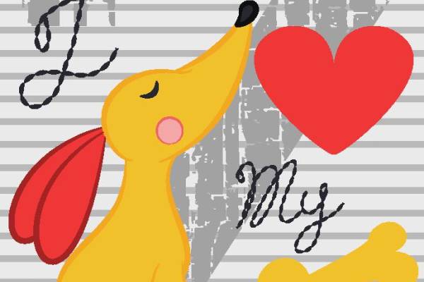 可爱卡通小狗裁片印花服装,展现独特个性风格