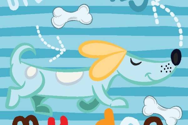 可爱卡通狗裁片印花服装,儿童时尚新选择