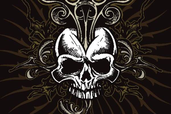 时尚潮牌骷髅头裁片印花服装印花设计