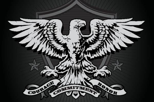 经典鹰徽裁片印花服装 展现勇气承诺荣誉