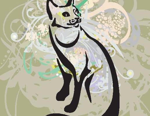 独特猫咪裁片印花服装，展现个性时尚风格