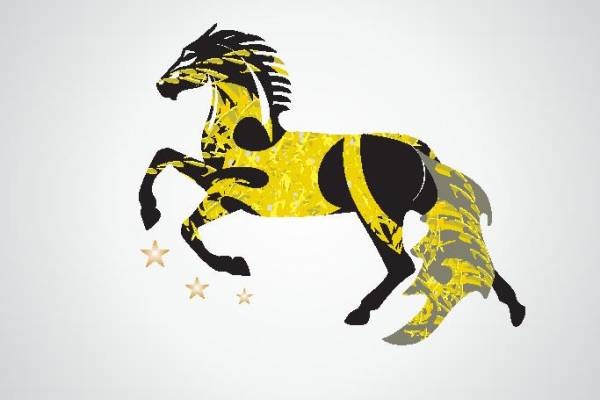 时尚动感马图案裁片印花服装印花设计