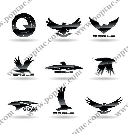 创意鹰形裁片印花服装图案设计