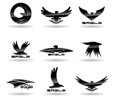 创意鹰形裁片印花服装图案设计