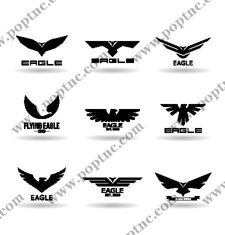 时尚潮流老鹰裁片印花服装印花图案设计