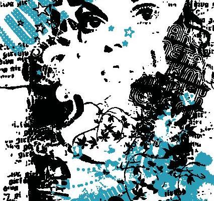 时尚街头风格服装印花设计:爱与自由的裁片印花