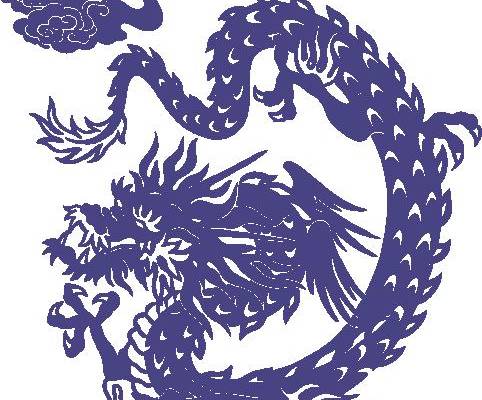 传统中国风龙纹裁片印花服装,展现东方魅力