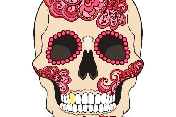 时尚粉色花卉图案裁片印花服装印花设计