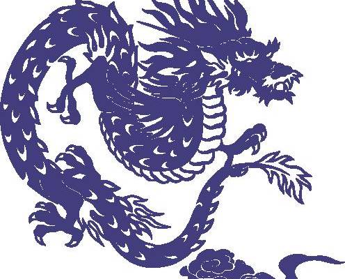 中国风龙形裁片印花服装，展现传统艺术魅力