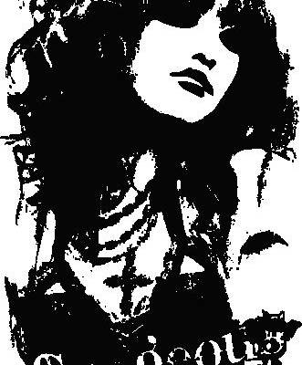 复古摇滚风裁片印花服装印花设计