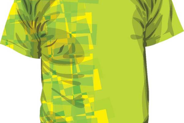 夏季清新菠萝裁片印花服装,时尚个性服装印花设计