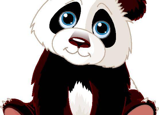 可爱卡通熊猫裁片印花服装印花设计