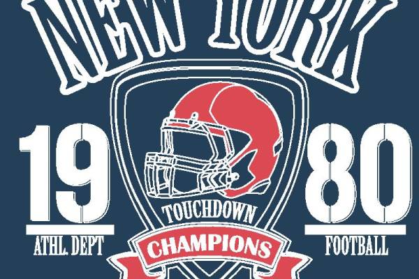 1980年纽约大学冠军裁片印花服装印花设计