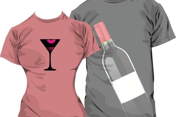 创意鸡尾酒与输液袋裁片印花服装，时尚个性服装印花设计