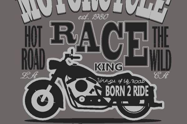 经典摩托车裁片印花服装：速度与激情的融合