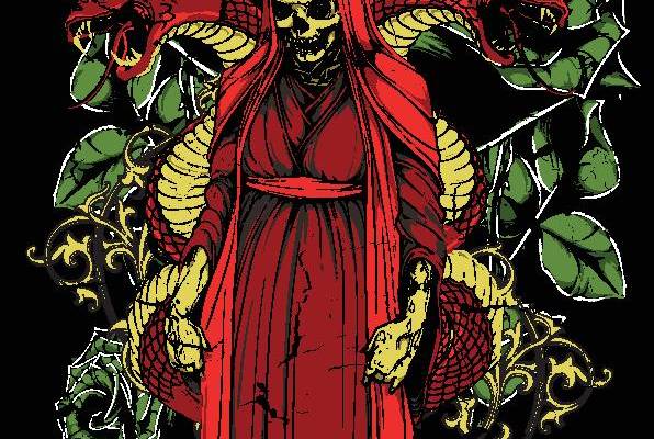 神秘死亡之舞裁片印花服装印花设计