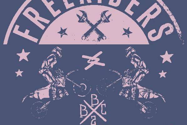 复古风格摩托车裁片印花服装印花设计