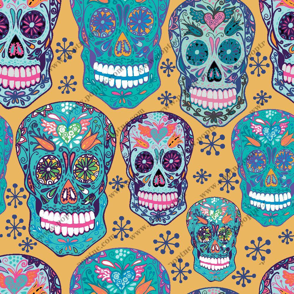 墨西哥风格骷髅头裁片印花服装,独特设计引领潮流
