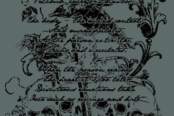 复古风格裁片印花服装印花设计:骷髅与玫瑰的神秘魅力