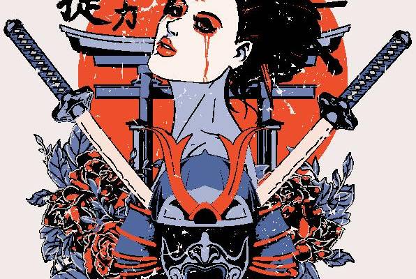 日本武士风格裁片印花服装，展现独特个性与文化魅力