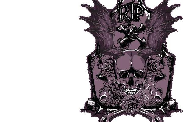 哥特风骷髅裁片印花服装印花设计