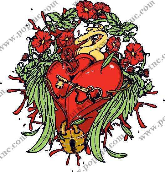 时尚潮流心形裁片印花服装,展现个性与浪漫