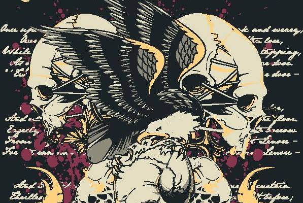 地狱骑士裁片印花服装印花设计，展现独特个性