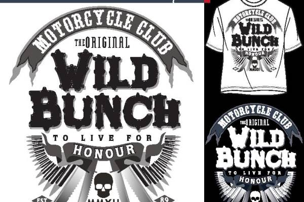 经典摩托车俱乐部裁片印花服装印花设计