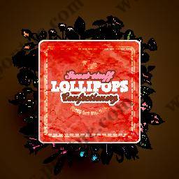 复古风格裁片印花服装:甜蜜棒棒糖图案设计