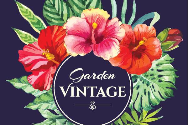 复古花园风格裁片印花服装印花设计