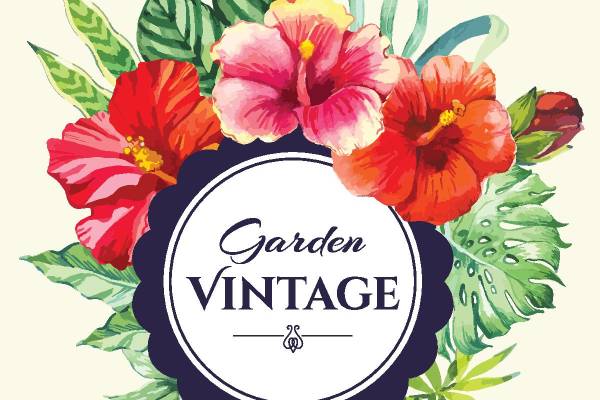 复古花园风格裁片印花服装印花设计