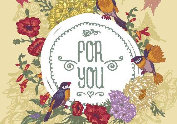 自然风格裁片印花服装:浪漫花卉与飞鸟图案设计