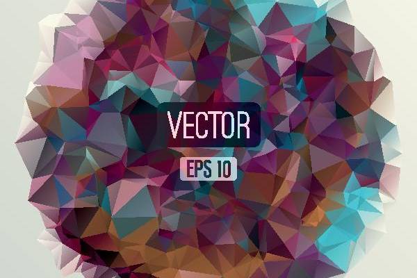 多色几何图案裁片印花服装印花设计